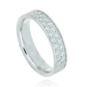 Platinum Silk Pave Diamond Ring