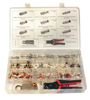 Platinum Tools 90125 SealSmart Field Installation Kit w/Nickel Plated Connectors