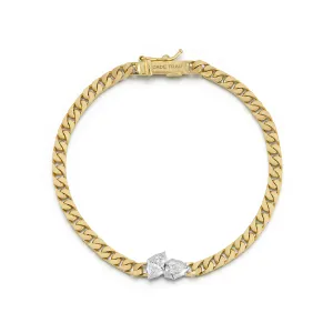 Poppy Two-Tone Curb Chain Bracelet