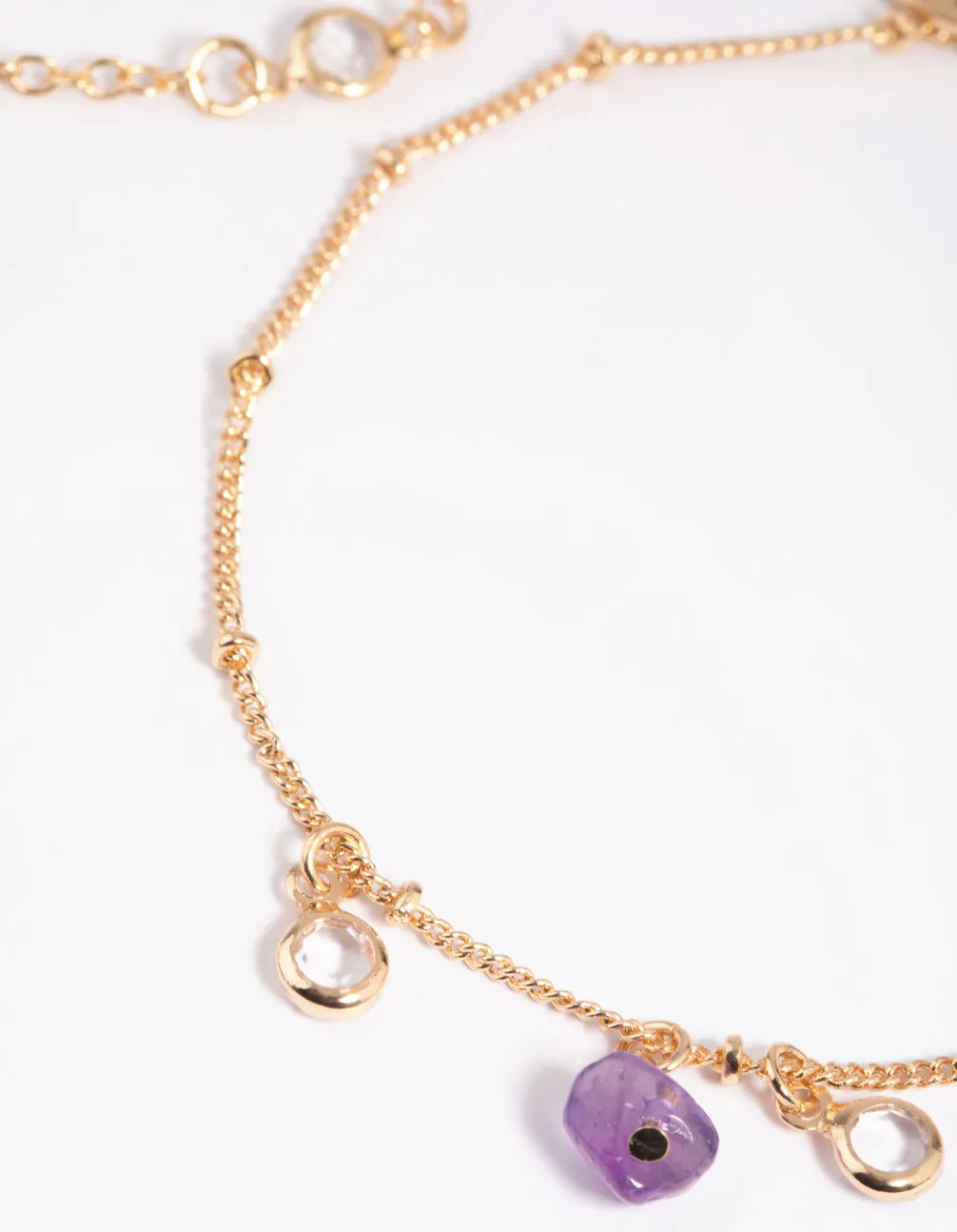 Purple Chain Bracelet Set