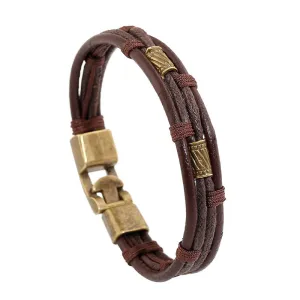 Retro Fashion and Personalized Leather Belt Bracelet Braided Genuine Leather Leather Bracelet