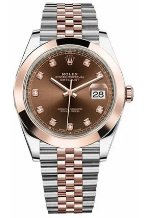 rolex datejust steel & 18kt rose gold 41mm