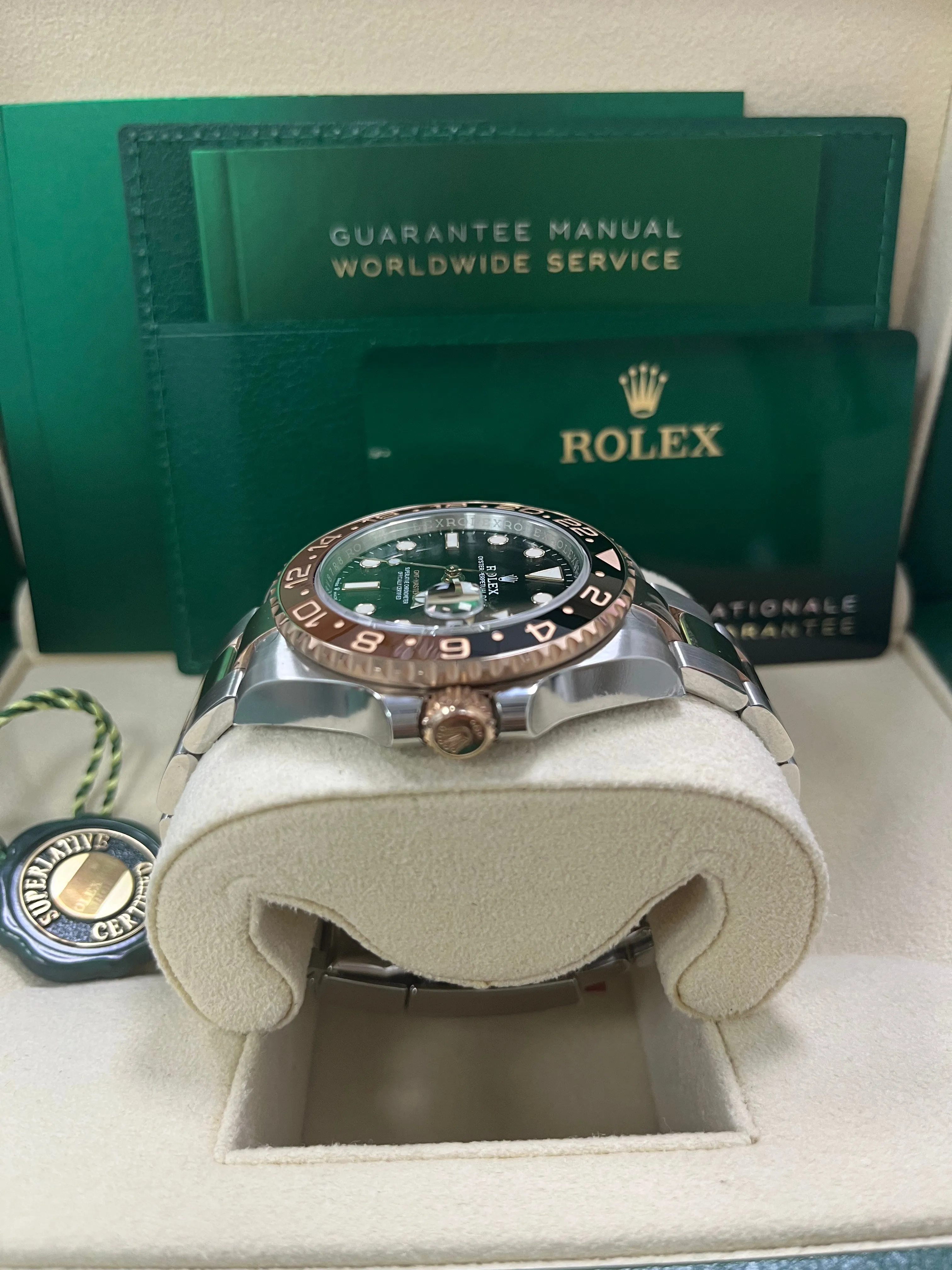 Rolex GMT-Master II Two-Tone Stainless Steel and Rose Gold - "The Rootbeer"- Black and Brown Bezel - Oyster Bracelet (Ref# 126711CHNR)