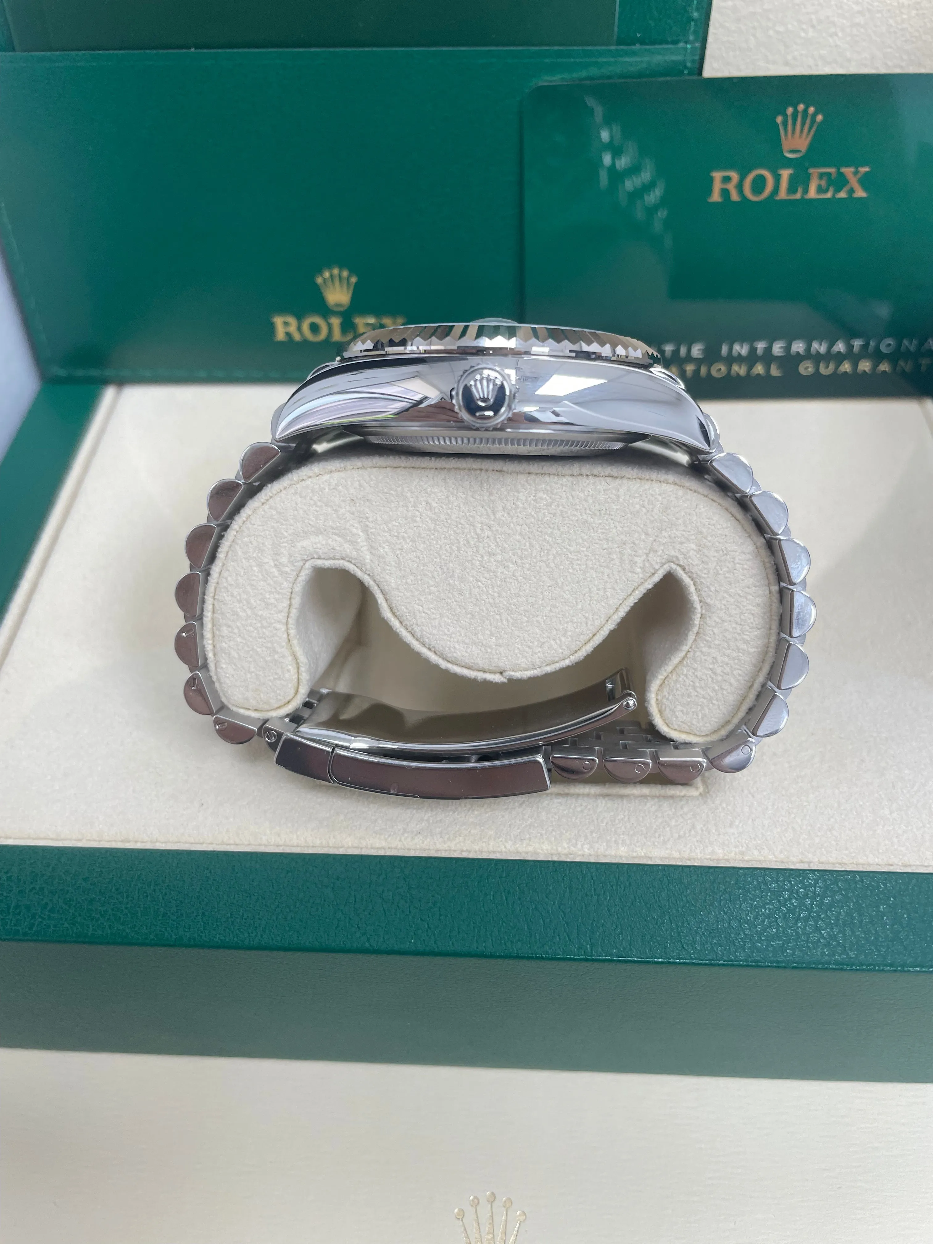 Rolex White Rolesor Sky-Dweller Black Index Dial  Jubilee Bracelet (Ref# 326934)