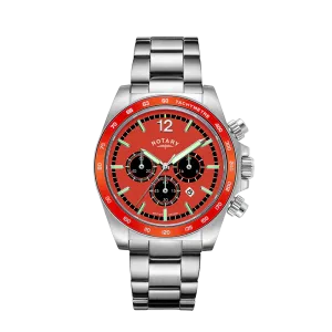 Rotary Henley Chrono Men's Orange Watch GB05440/54