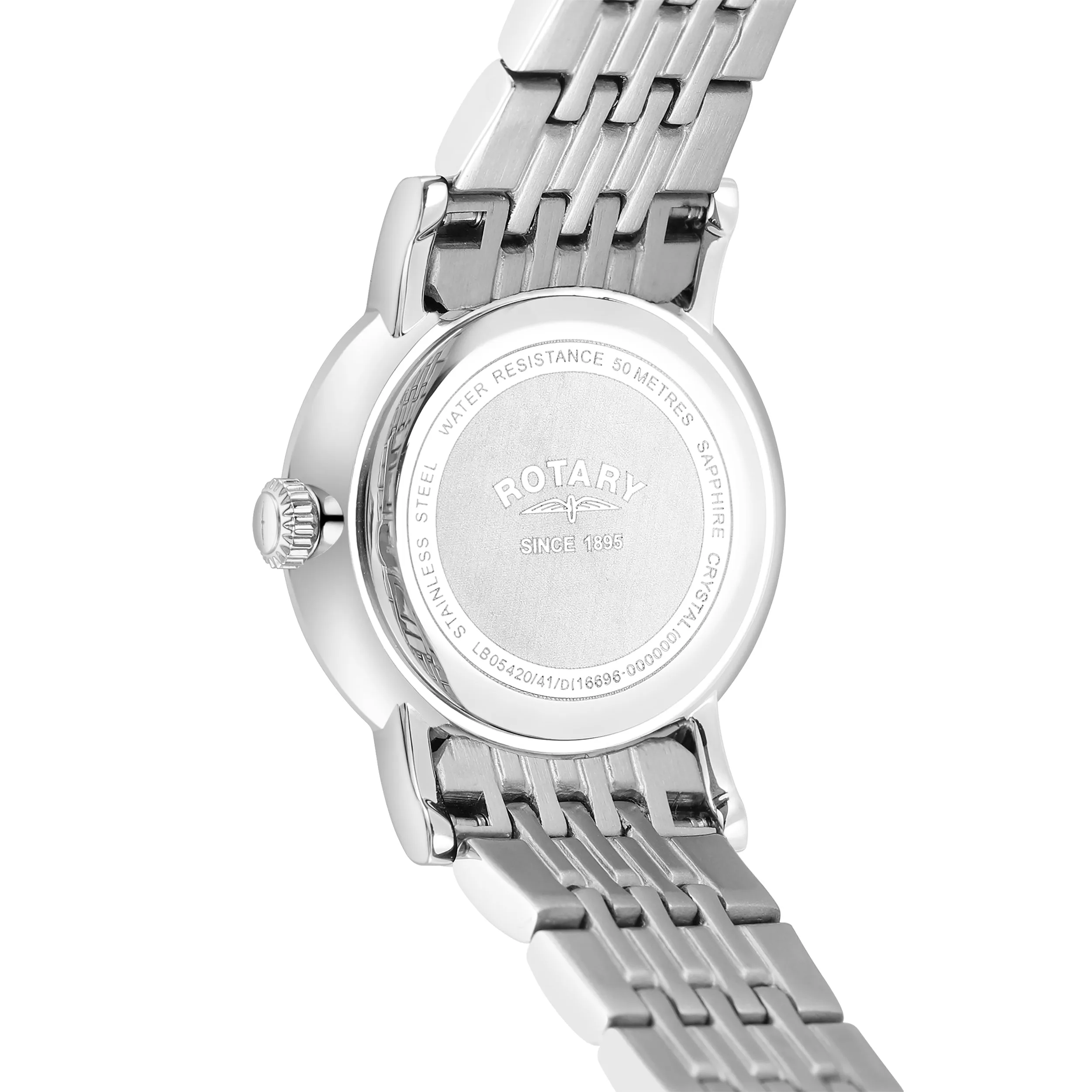 Rotary Windsor Ladies Silver Watch LB05420/41/D