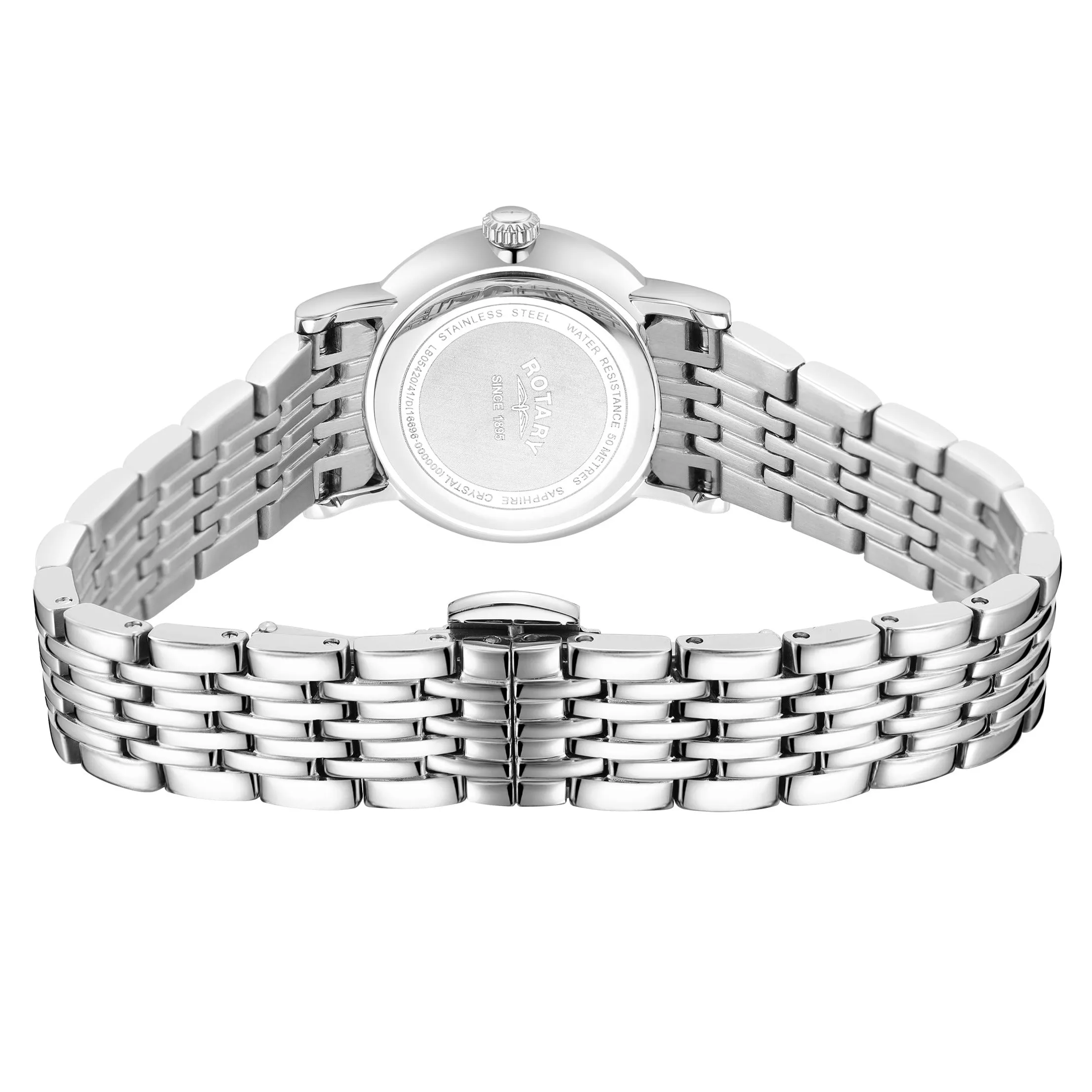 Rotary Windsor Ladies Silver Watch LB05420/41/D