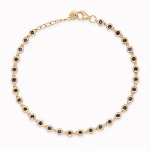 Sapphire Bezel Link Bracelet