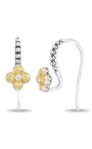 Signature Flower Shepherds Hook Earrings – Diamond (Advanced Order)