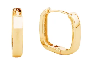 SJE310263 14K Dipped Square Hoop Earrings