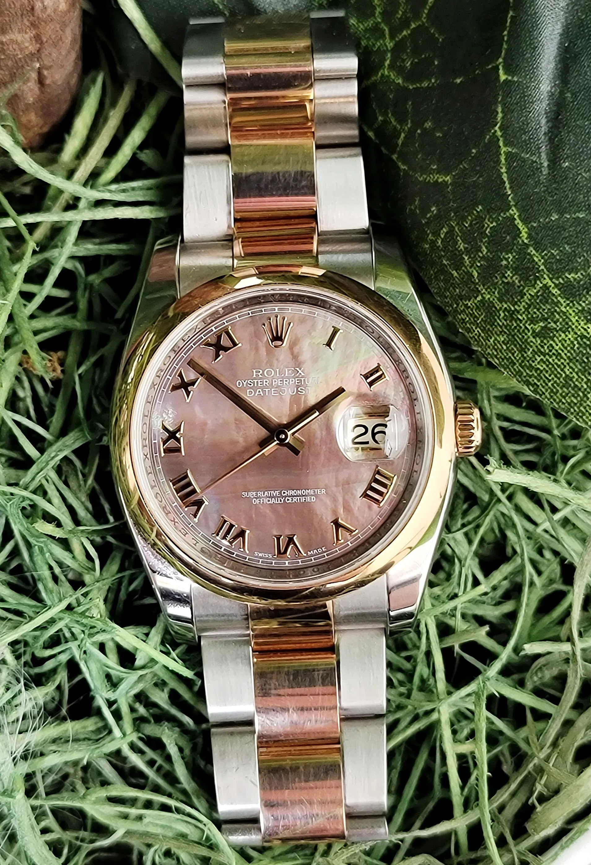 Sold! Rolex Datejust 36mm Tahitian MOP Dial in Two-tone Everose & Stainless Steel Watch