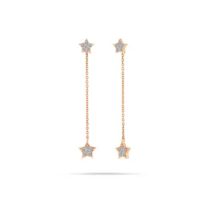 Star Round Diamond Earrings