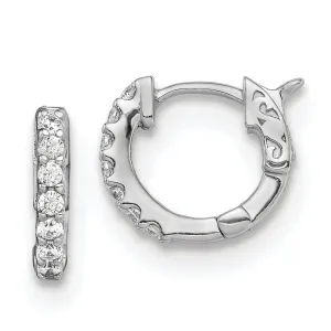 Sterling Silver CZ Small Hoop Earrings