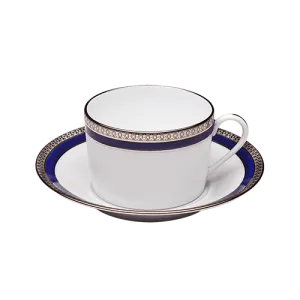 Symphonie Platinum & Blue Teacup & Saucer