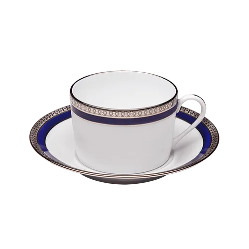 Symphonie Platinum & Blue Teacup & Saucer