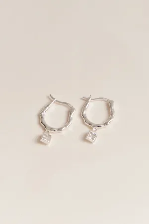 Tia Hoop Earrings Silver