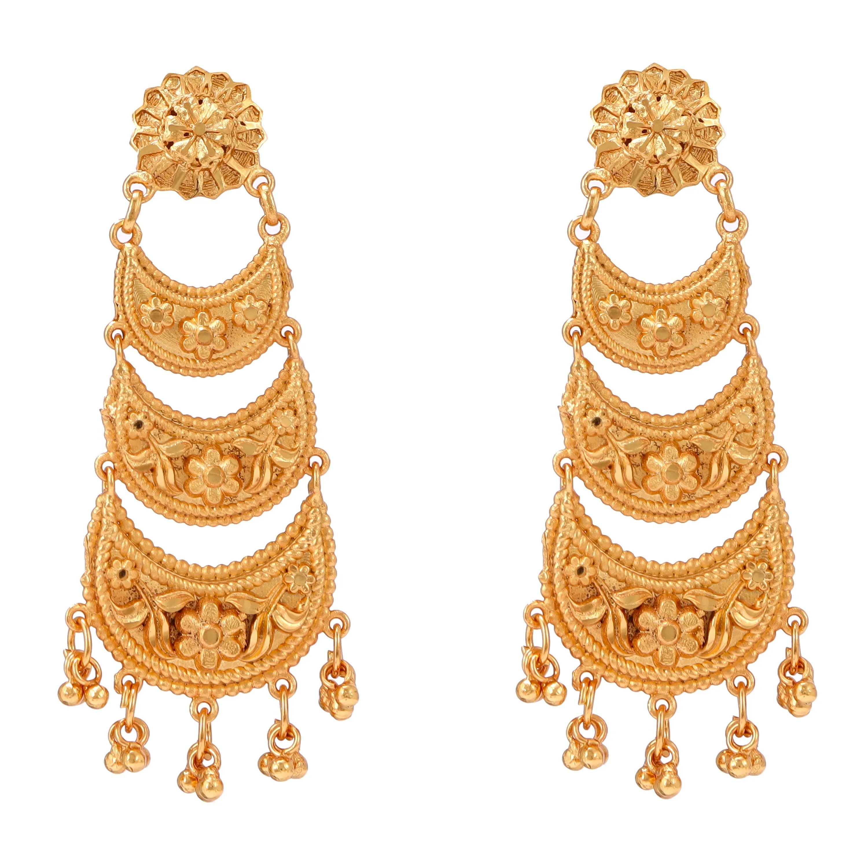 Two Steps Chandbali Locket With Matching Earrings