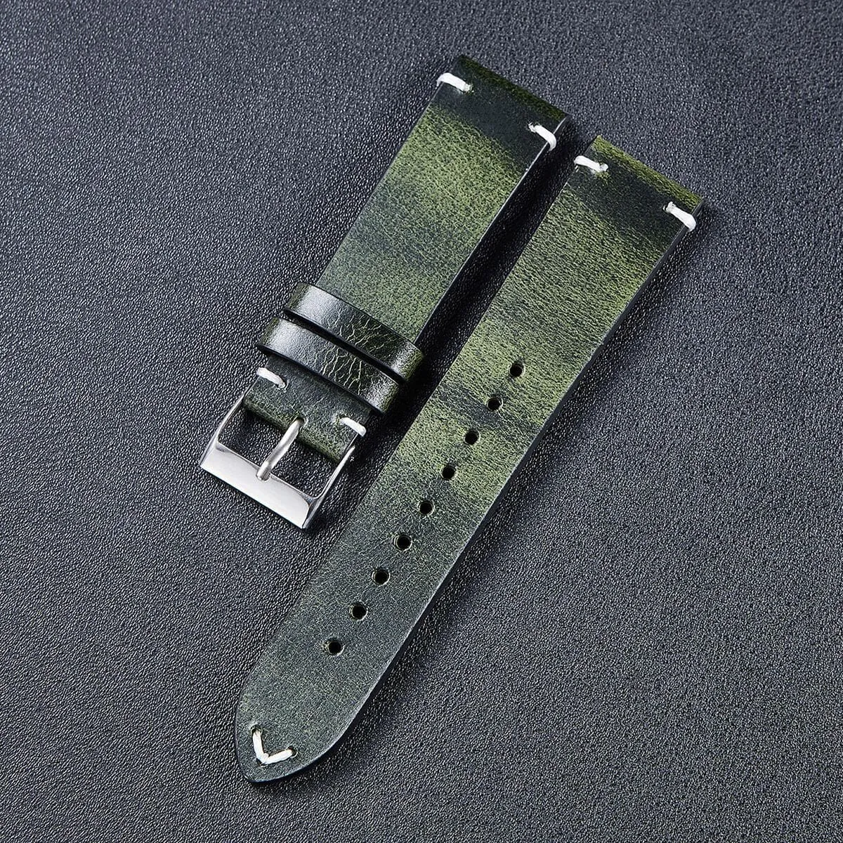 Vintage Oiled Leather Watch Straps Compatible with the Ticwatch E & C2