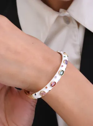 White Rainbow Bangle