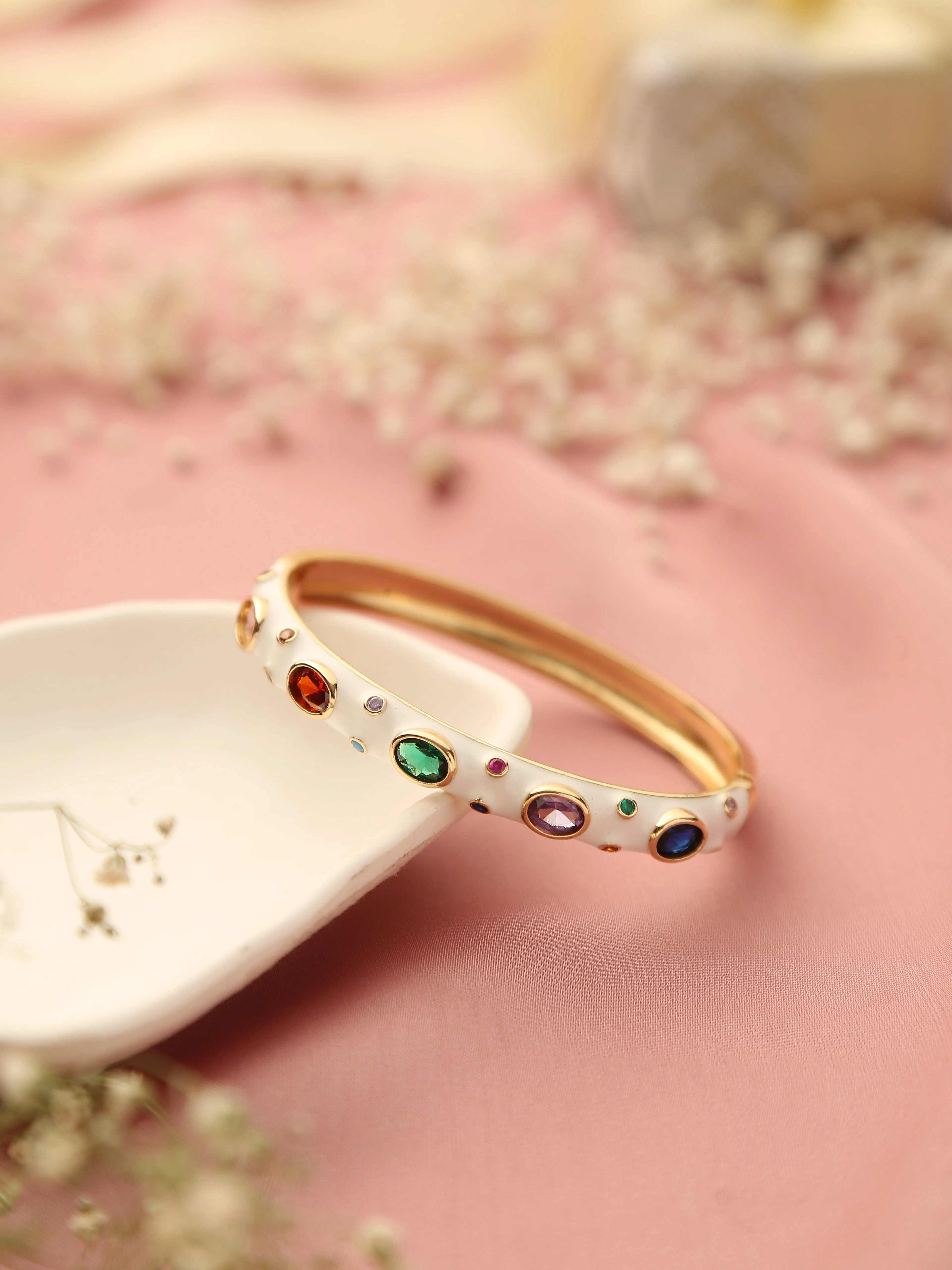 White Rainbow Bangle